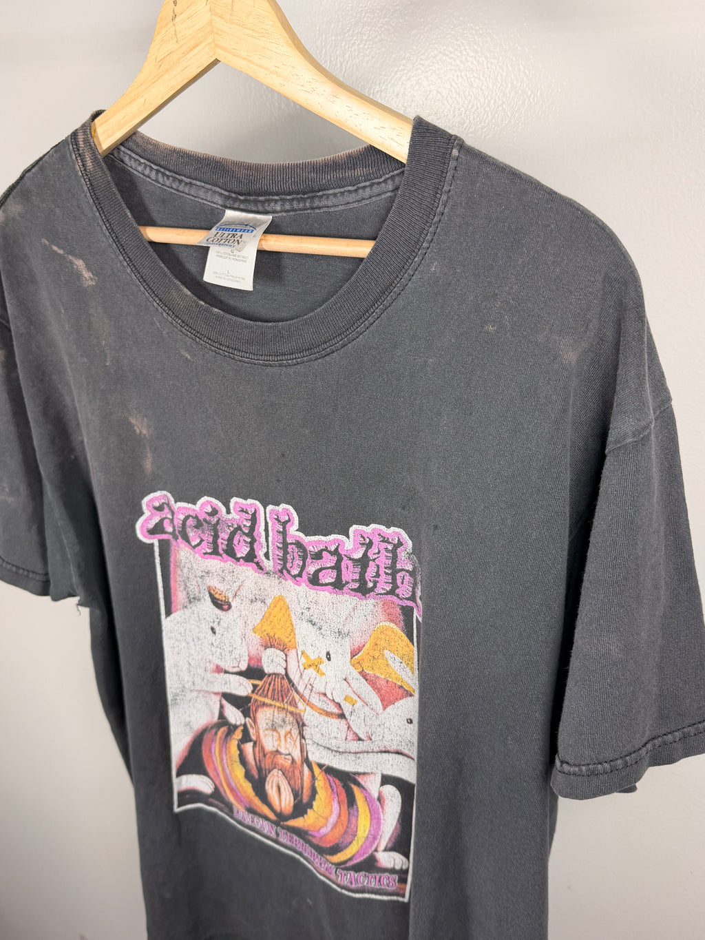 Faded & Thrashed Acid Bath Paegan Terrorism Tactics T-Shirt