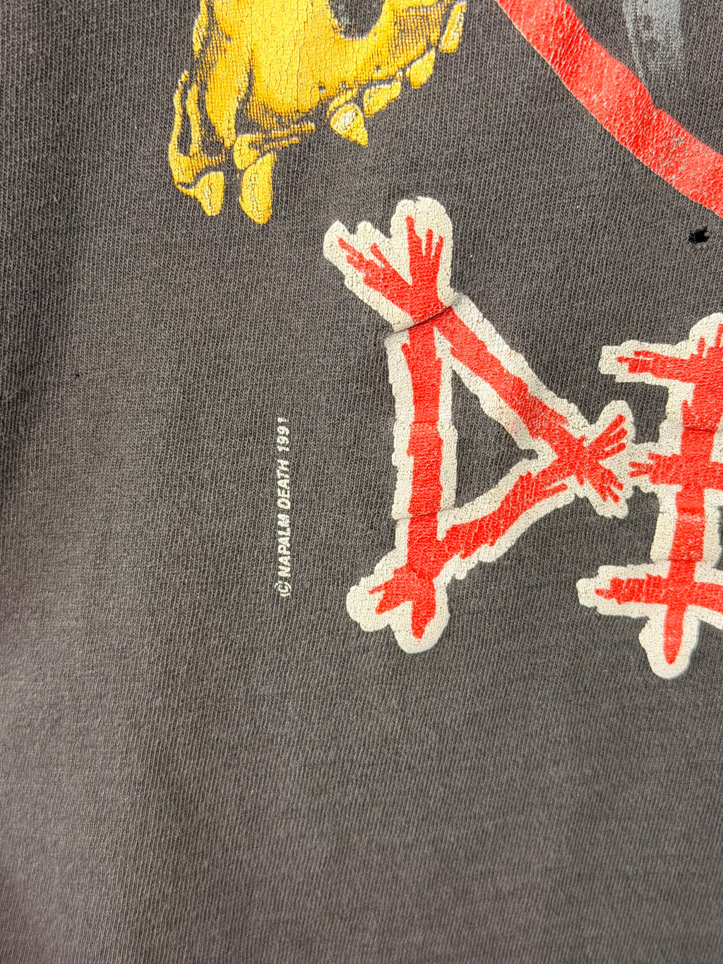 Vintage Napalm Death Tour Dated Faded & Thrashed T-Shirt