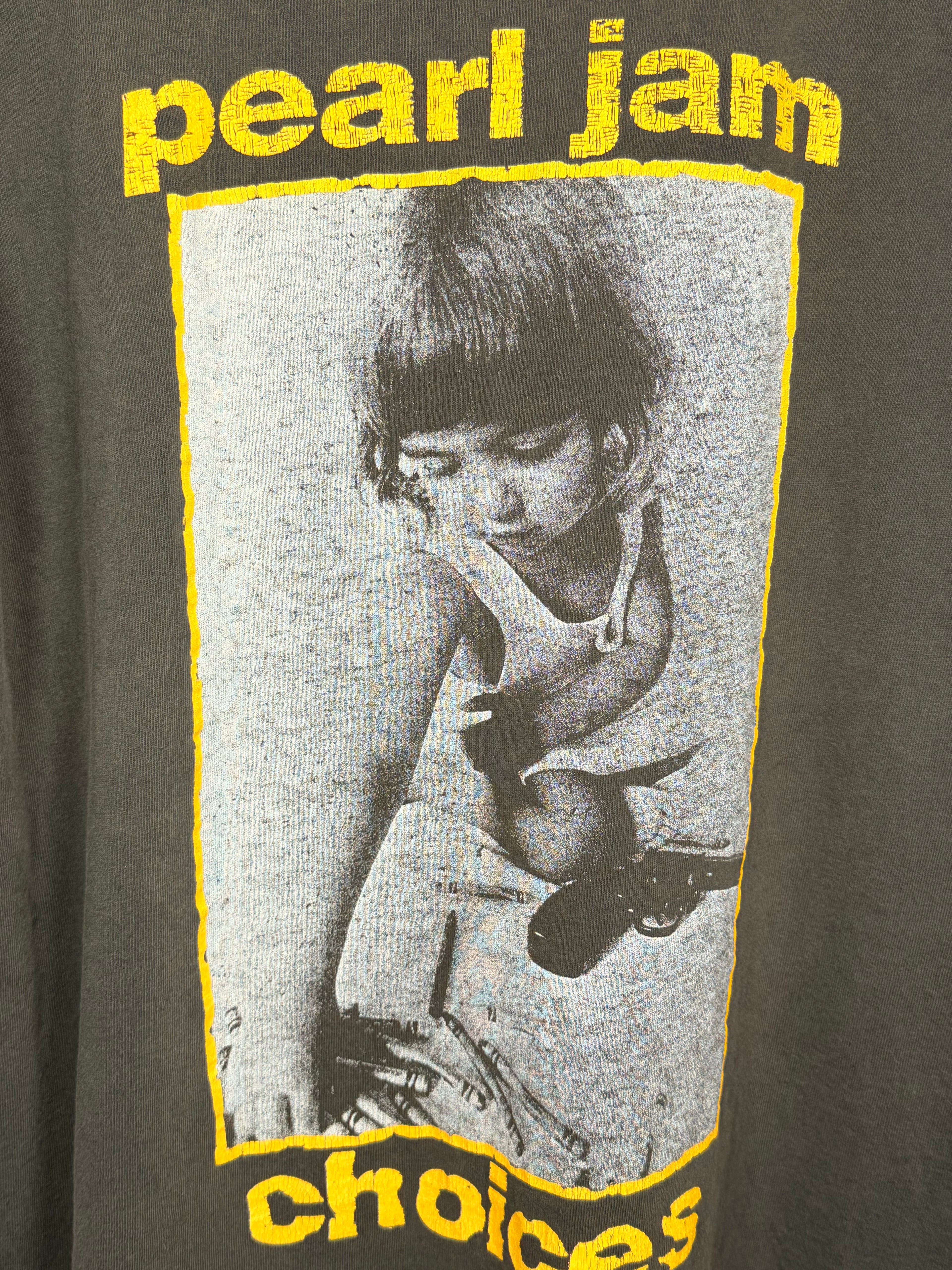 Vintage Faded & Thrashed Pearl Jam Choices Lalapalooza Variant T-Shirt