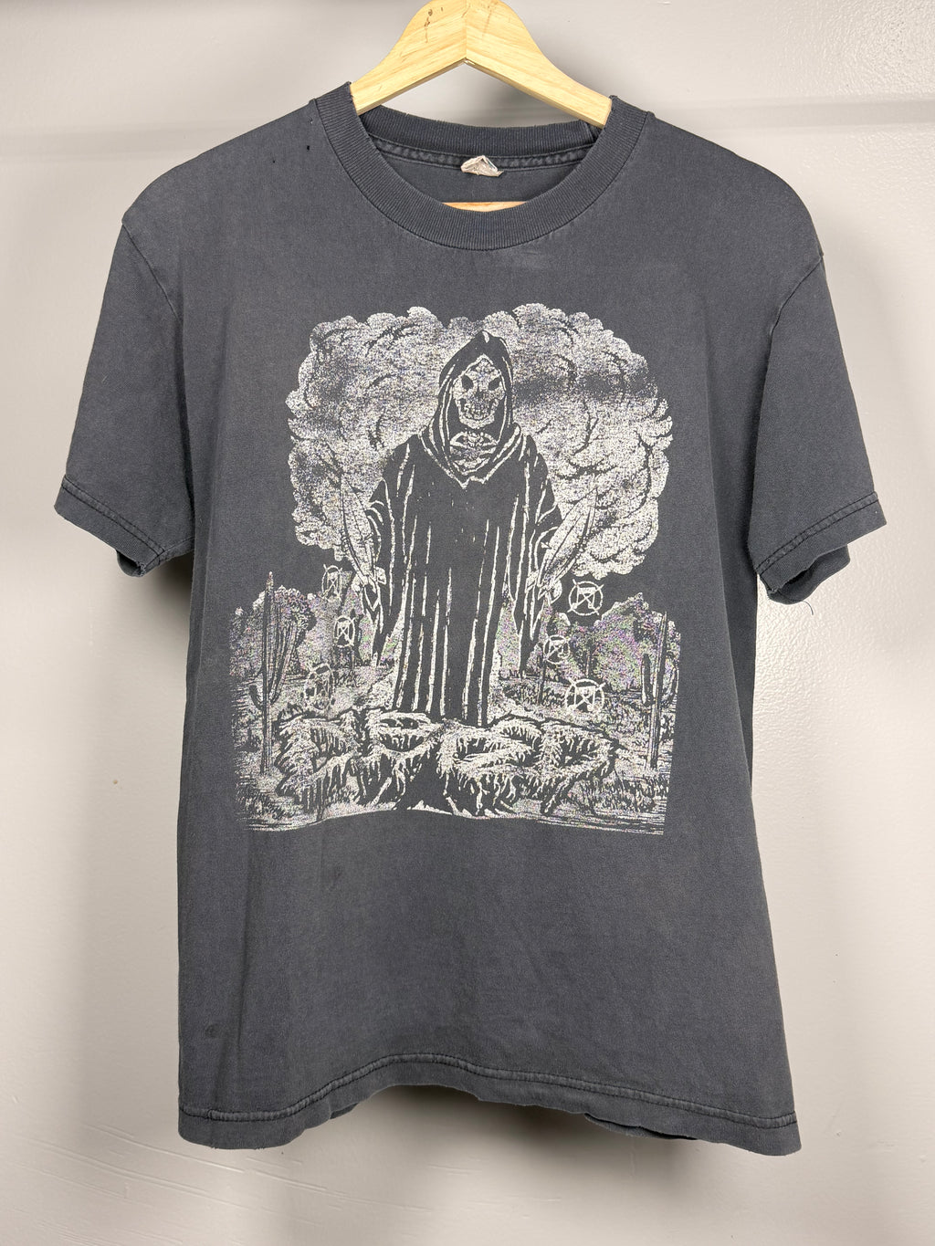 Vintage Faded & Thrashed Grim Reaper Promo T-Shirt