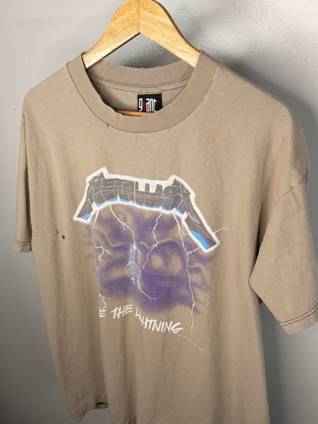 Vintage Metallica Ride The Lightning Faded & Thrashed T-Shirt