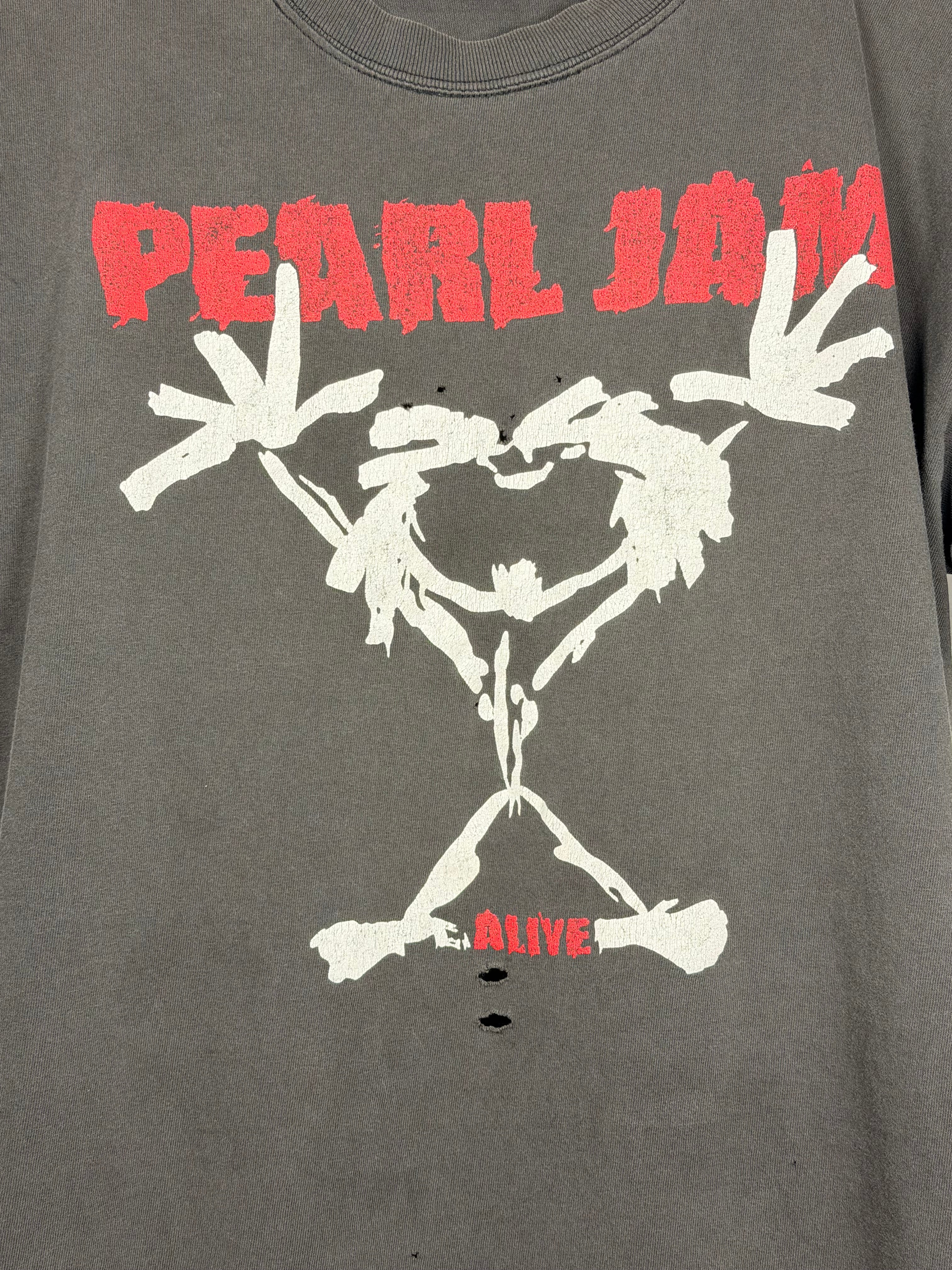 Vintage Pearl Jam Faded & Thrashed Alive T-Shirt