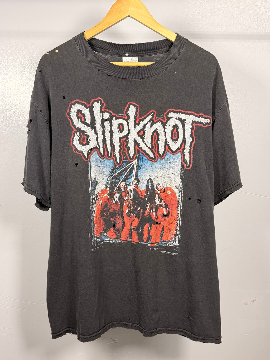 Vintage Slipknot Barcode Faded & Thrashed T-Shirt
