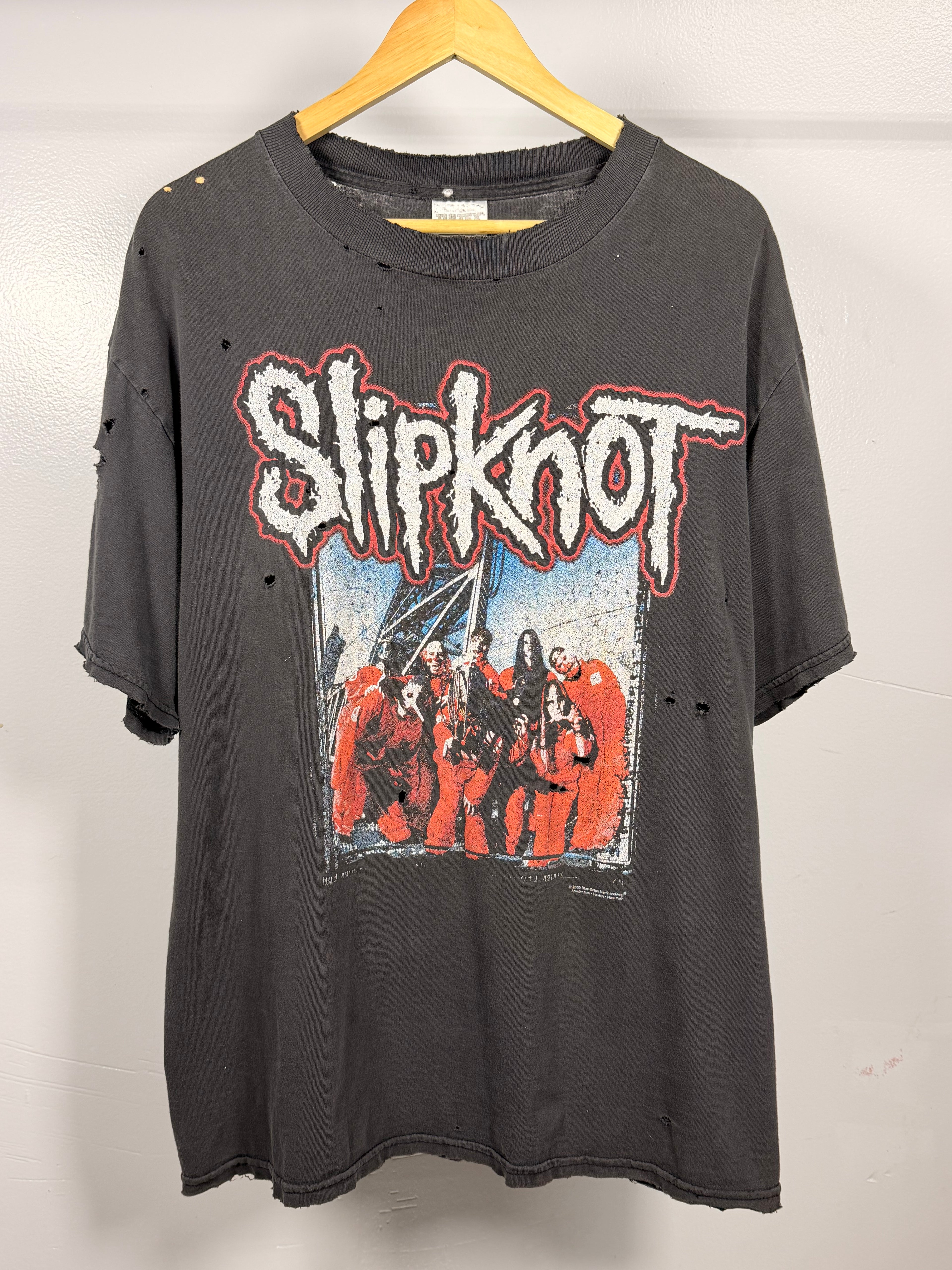 Vintage Slipknot Barcode Faded & Thrashed T-Shirt