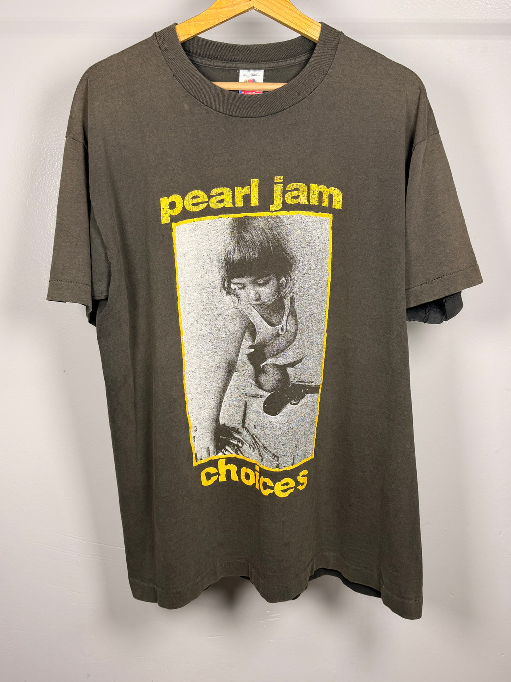 Vintage Faded & Thrashed Pearl Jam Choices Lalapalooza Variant T-Shirt