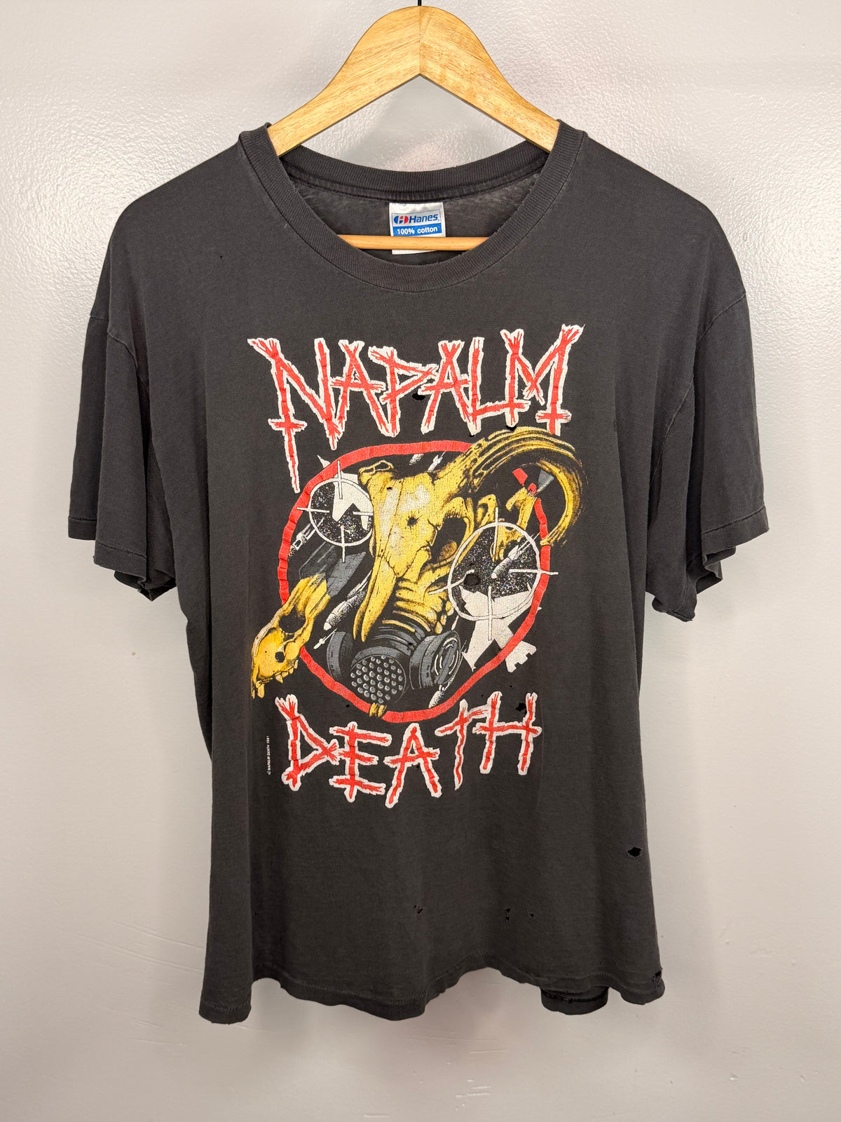 Vintage Napalm Death Tour Dated Faded & Thrashed T-Shirt