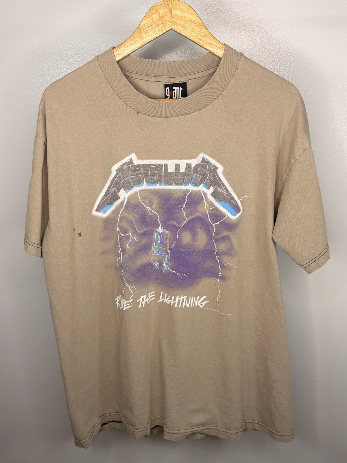 Vintage Metallica Ride The Lightning Faded & Thrashed T-Shirt