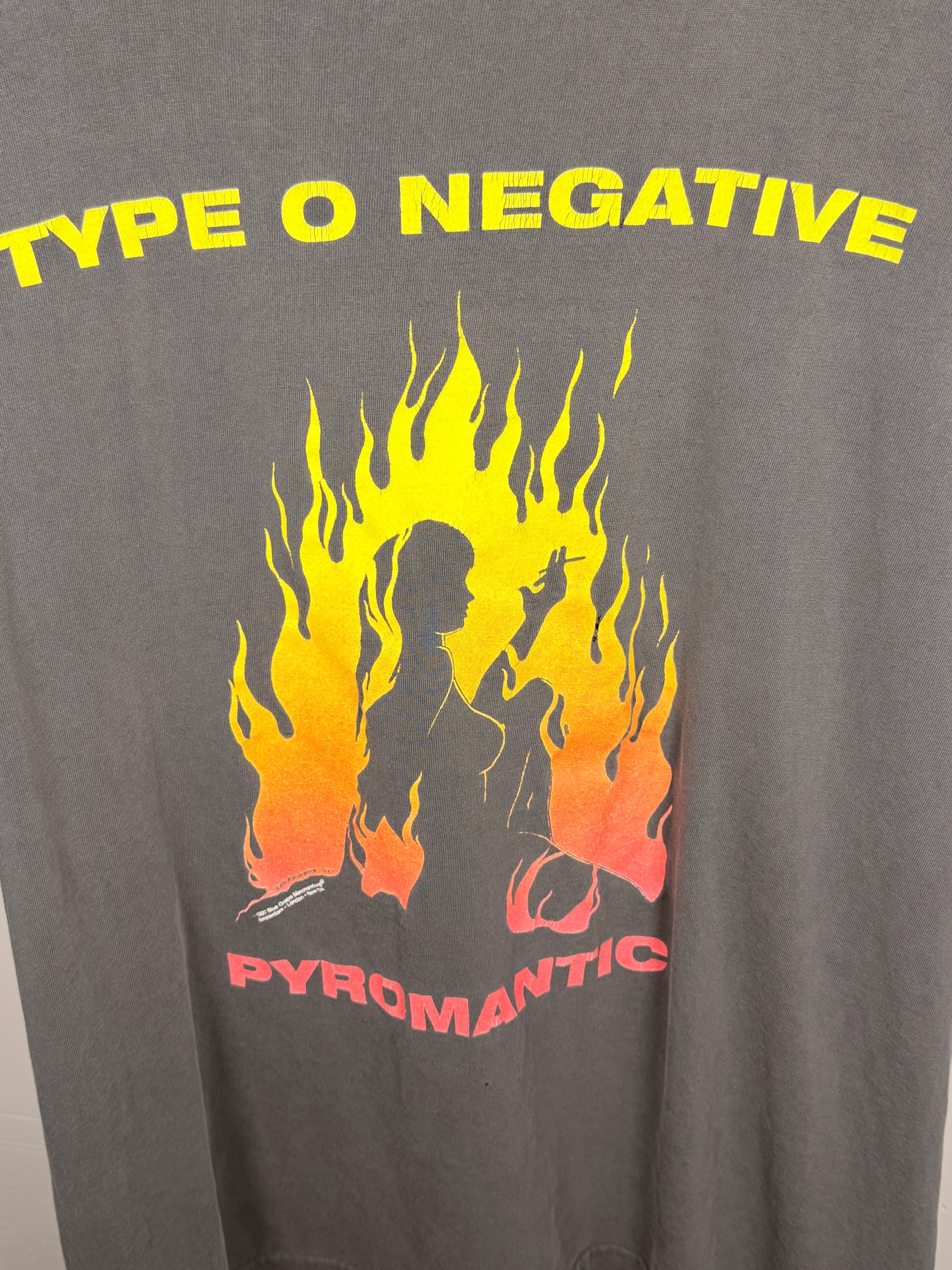 Vintage Faded & Thrashed Type-O Negative Pyromantic T-Shirt