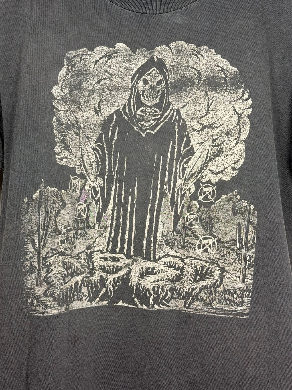 Vintage Faded & Thrashed Grim Reaper Promo T-Shirt