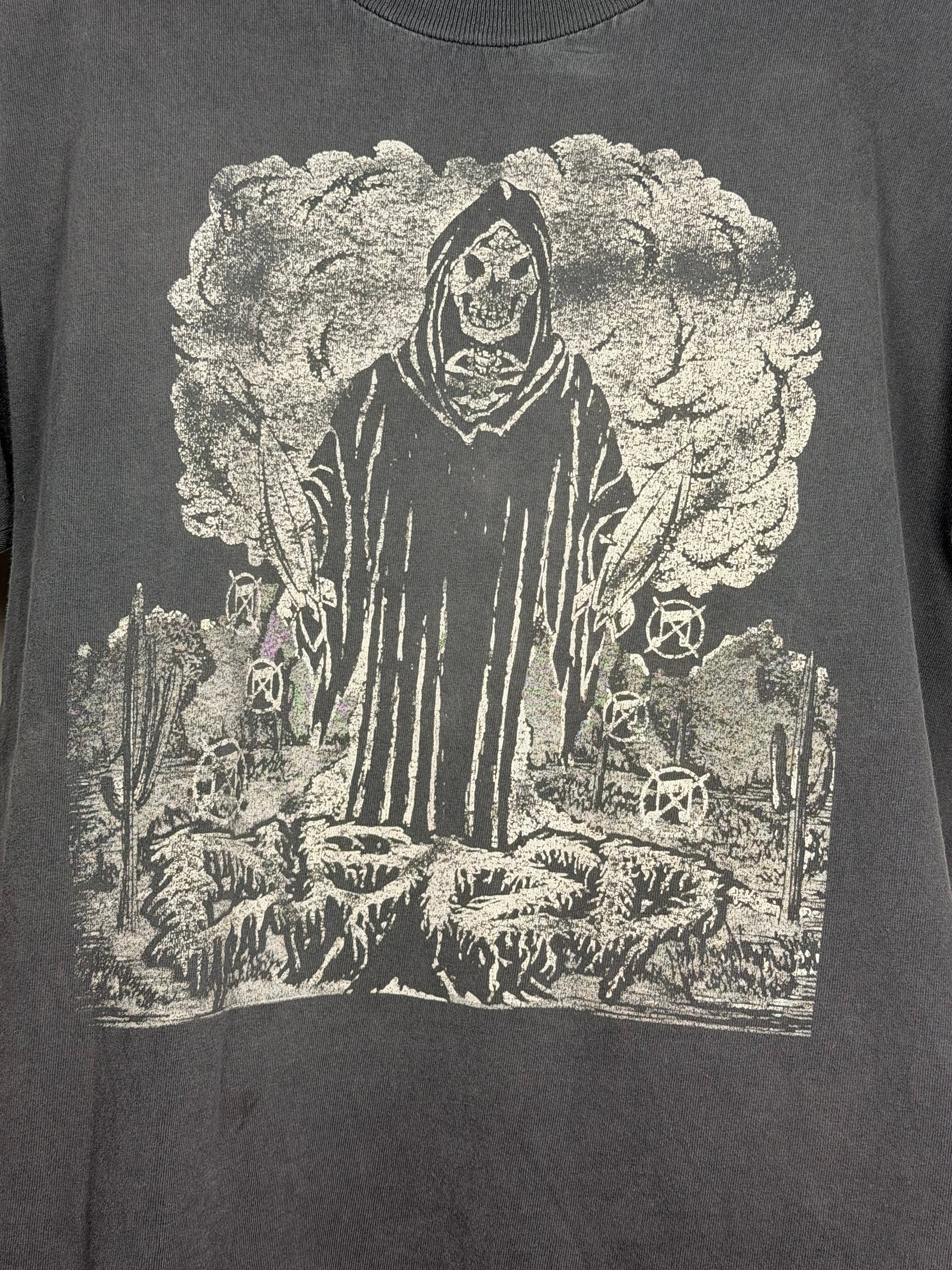 Vintage Faded & Thrashed Grim Reaper Promo T-Shirt