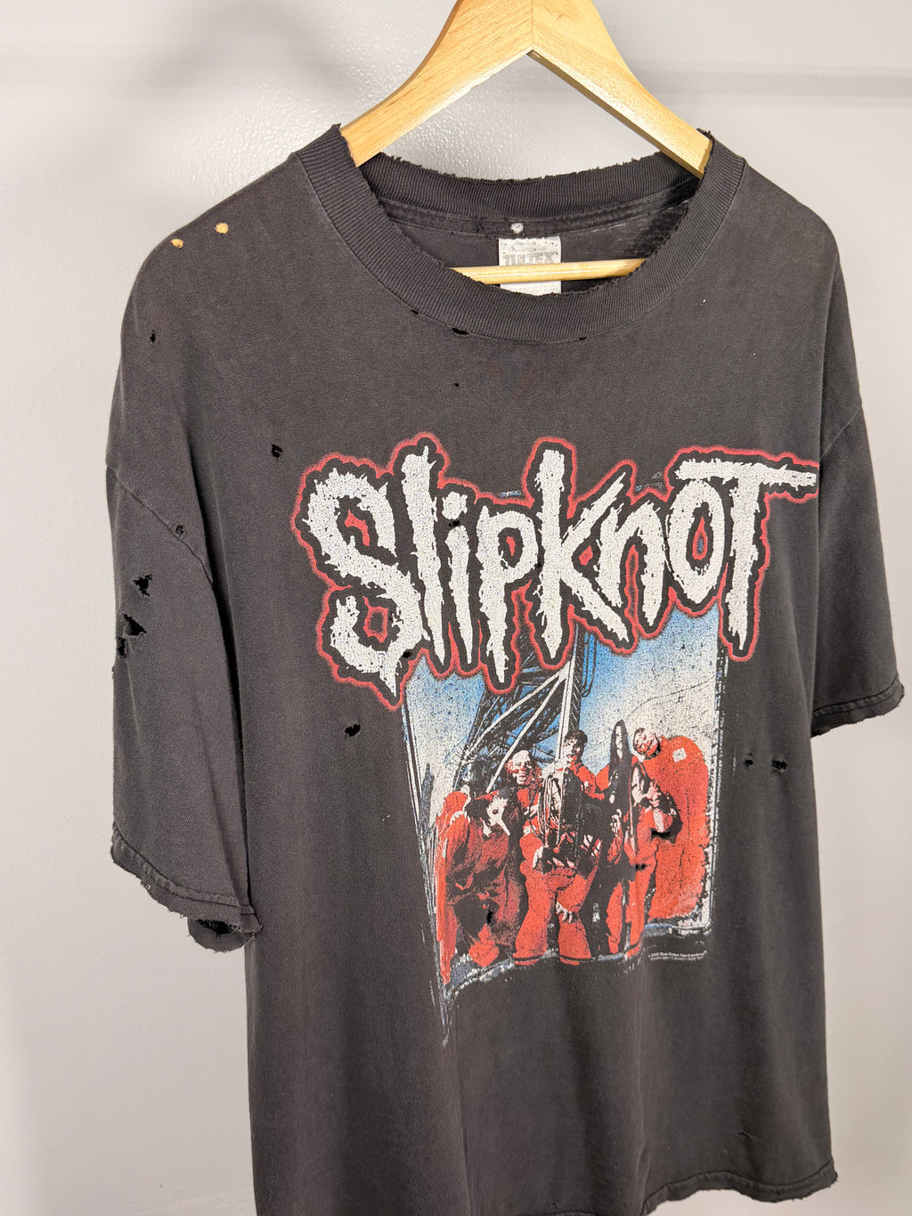 Vintage Slipknot Barcode Faded & Thrashed T-Shirt
