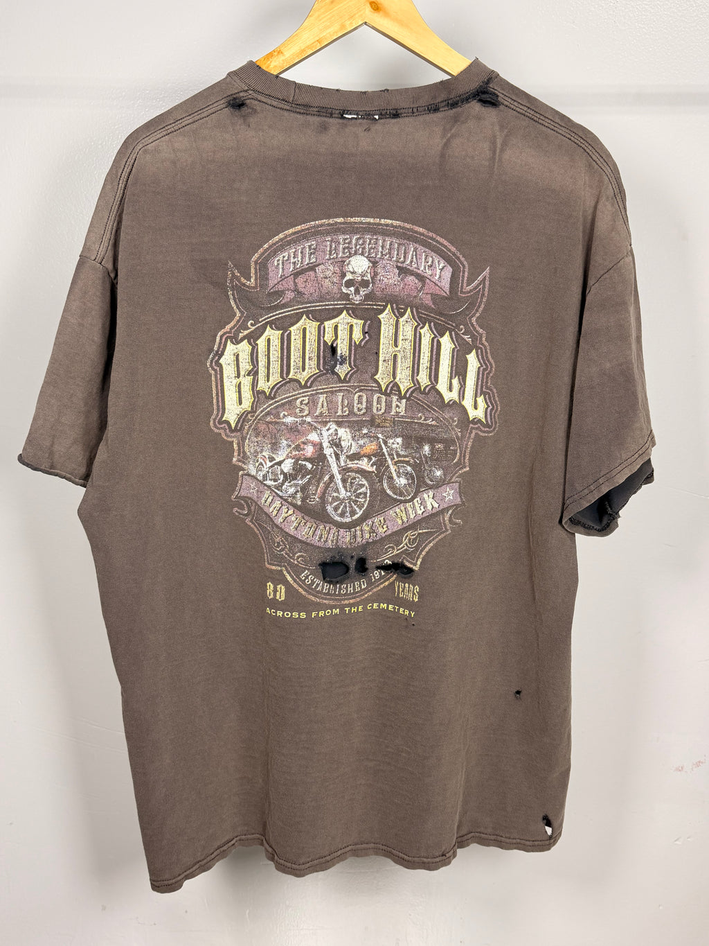 Faded & Thrashed Biker T-Shirt