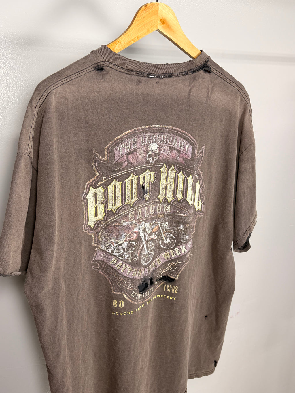 Faded & Thrashed Biker T-Shirt