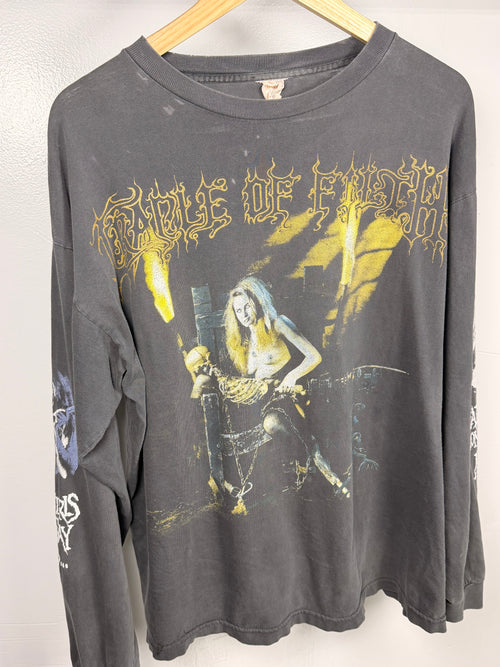 Vintage 90's Cadle Of Filth Dead Girls Faded & Thrashed Long Sleeve