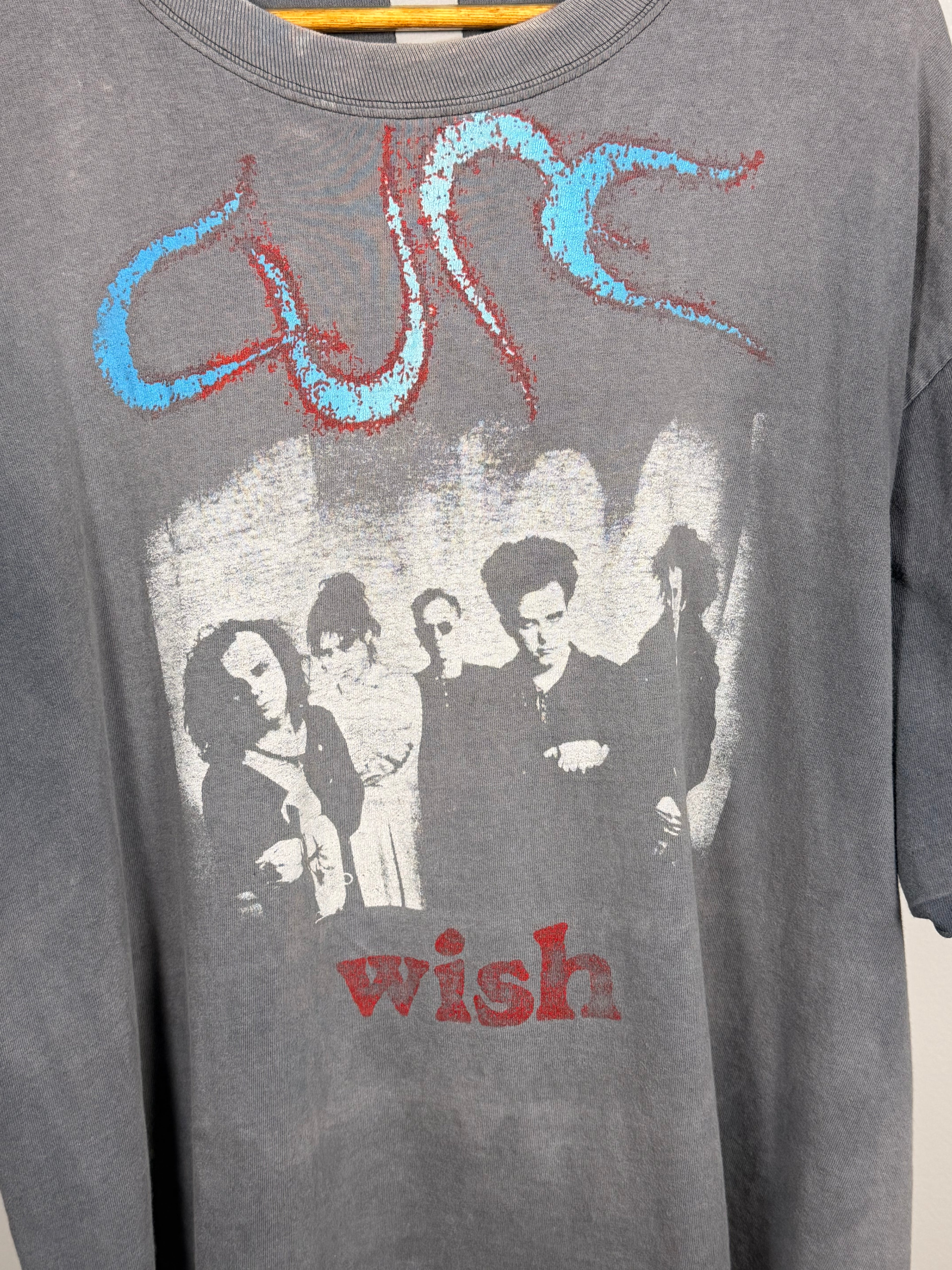 Vintage 90's The Cure Wish Tour Faded & Thrashed T-Shirt