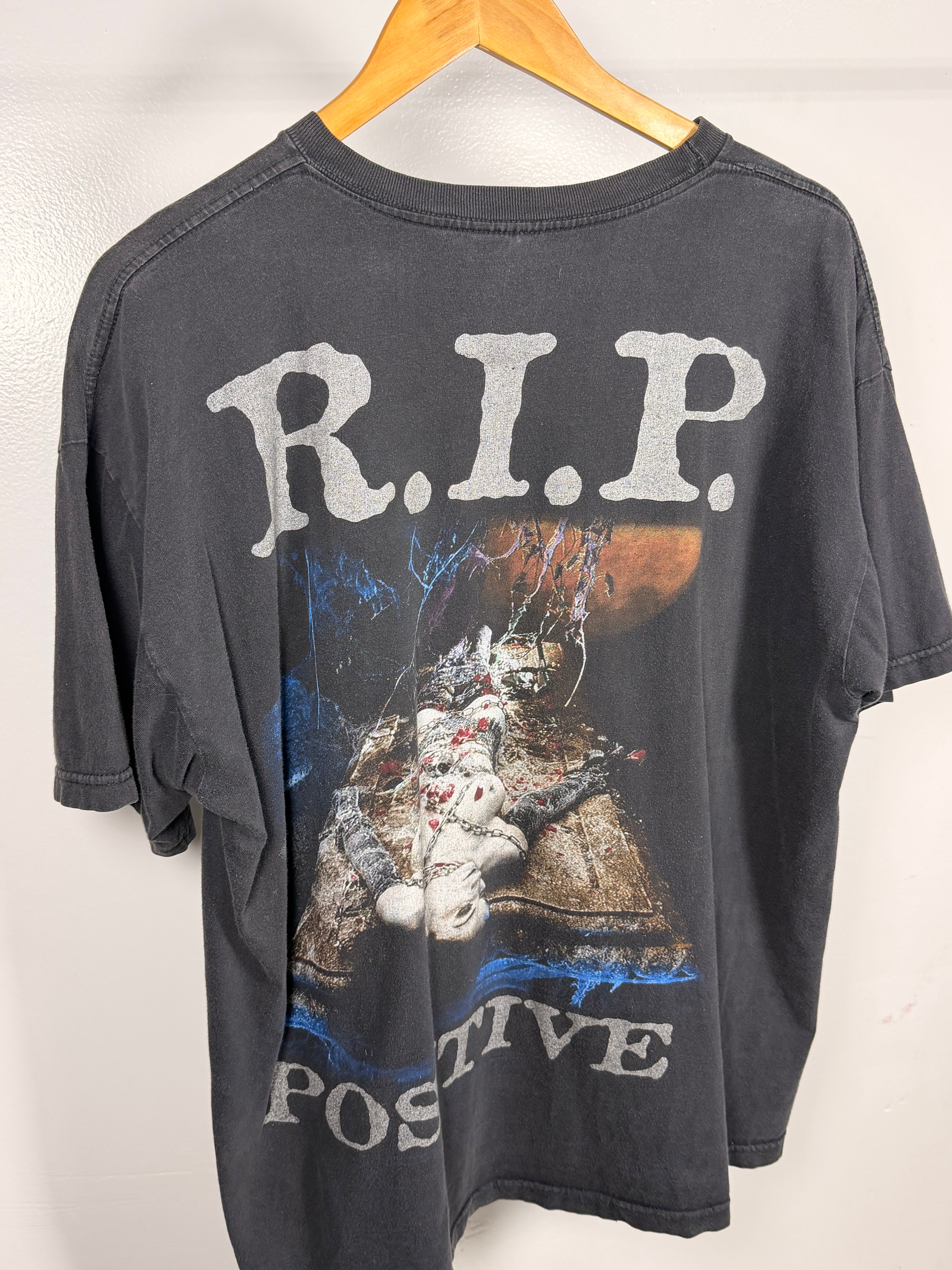 Vintage 90's Cradle Of Filth Life Is My Sacrifice Faded T-Shirt