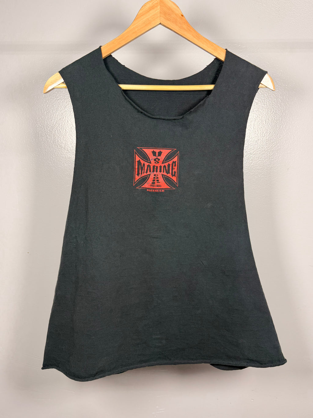 Thrashed & Cropped US Marines Choppers Muscle Tank