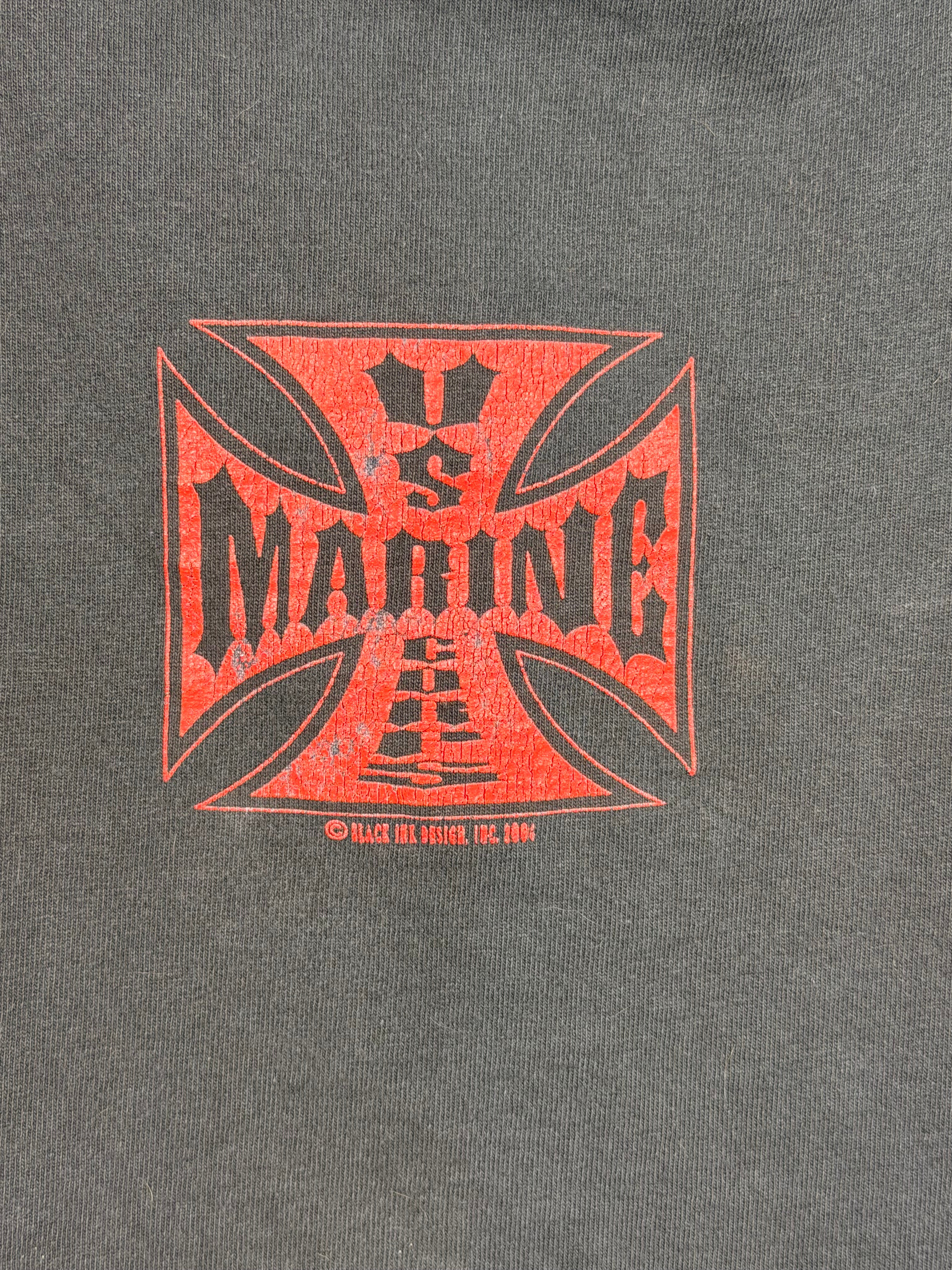 Thrashed & Cropped US Marines Choppers Muscle Tank