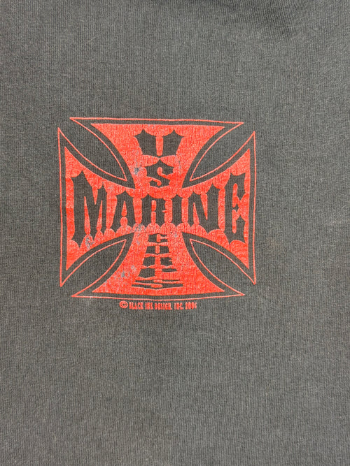 Thrashed & Cropped US Marines Choppers Muscle Tank