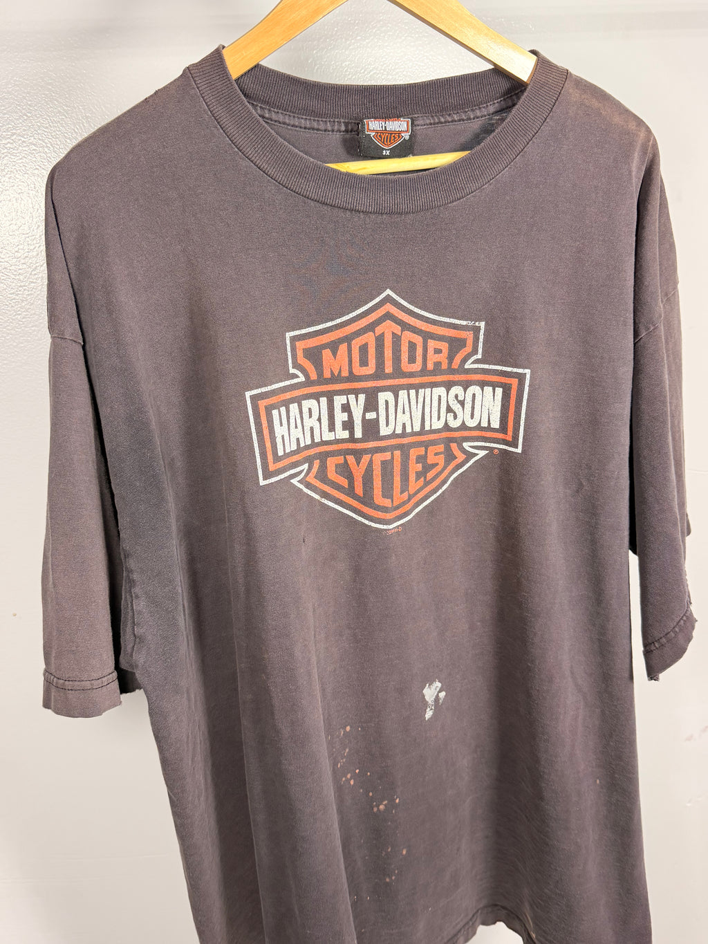 Vintage Harley Davidson Faded & Thrashed Shield T-Shirt