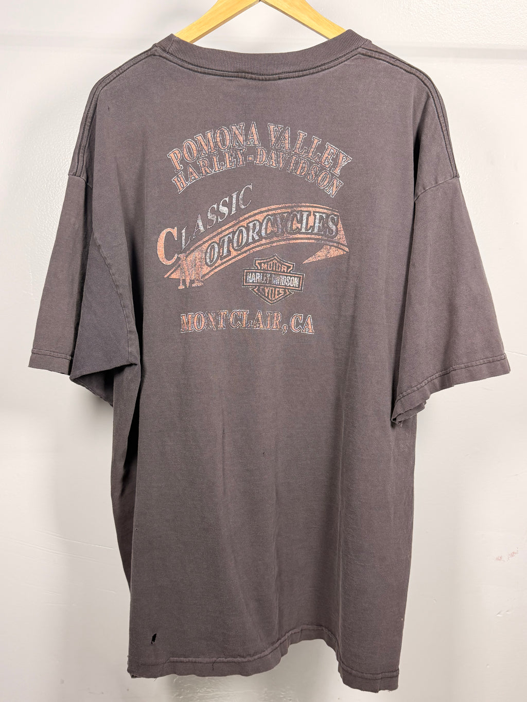 Vintage Harley Davidson Faded & Thrashed Shield T-Shirt