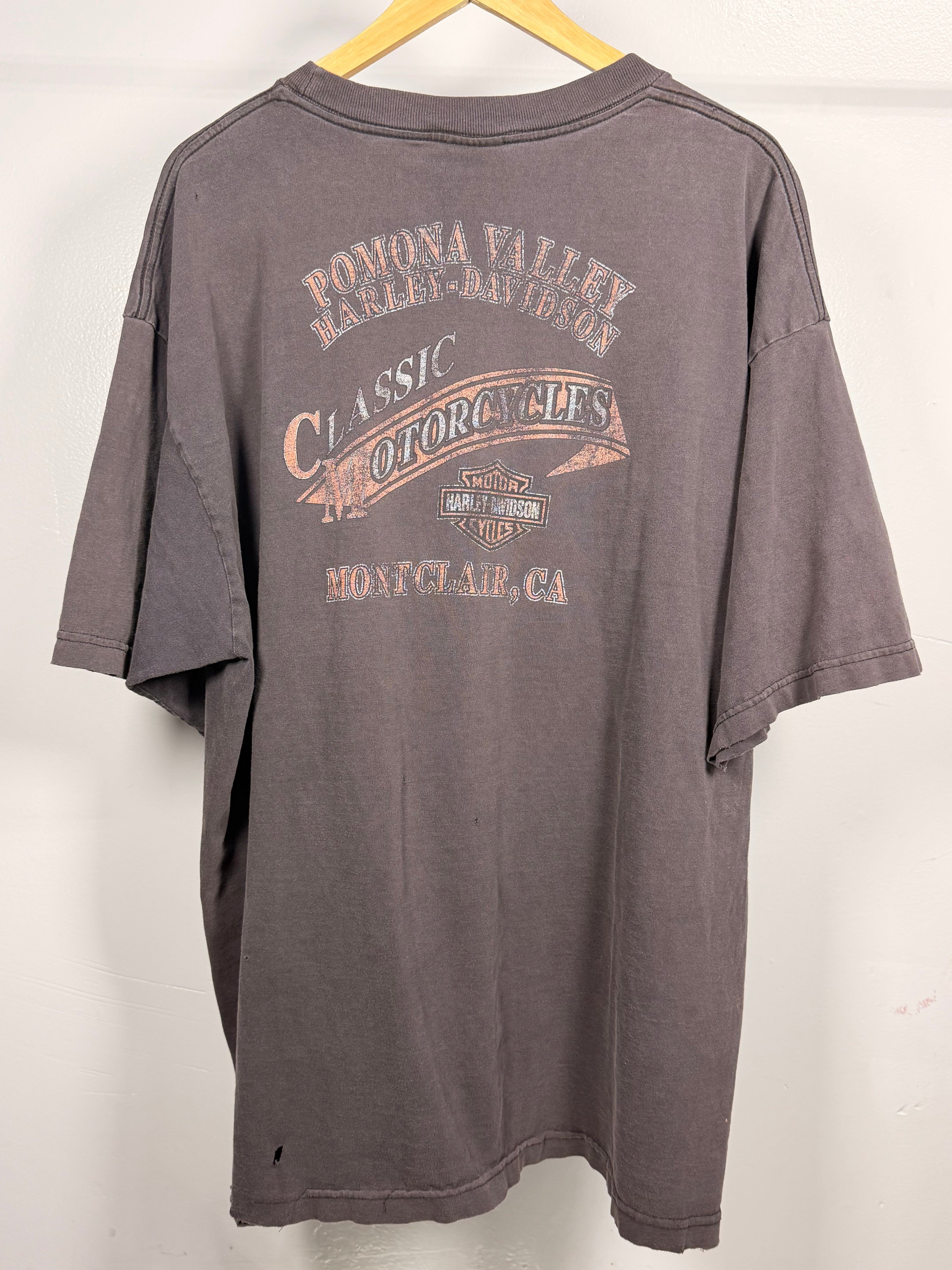 Vintage Harley Davidson Faded & Thrashed Shield T-Shirt