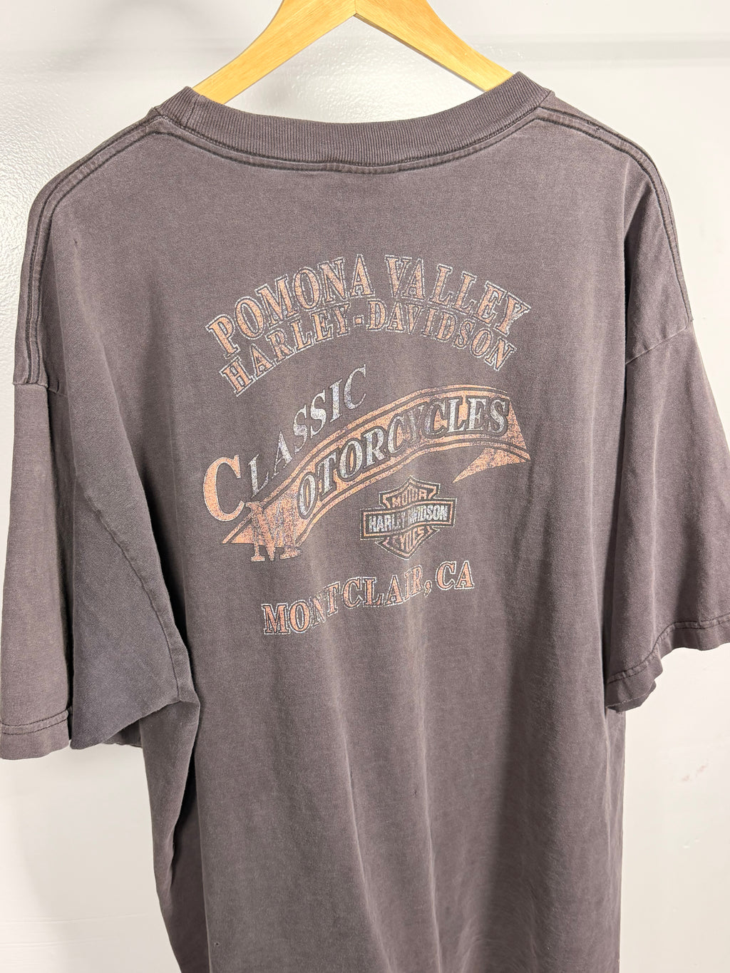Vintage Harley Davidson Faded & Thrashed Shield T-Shirt