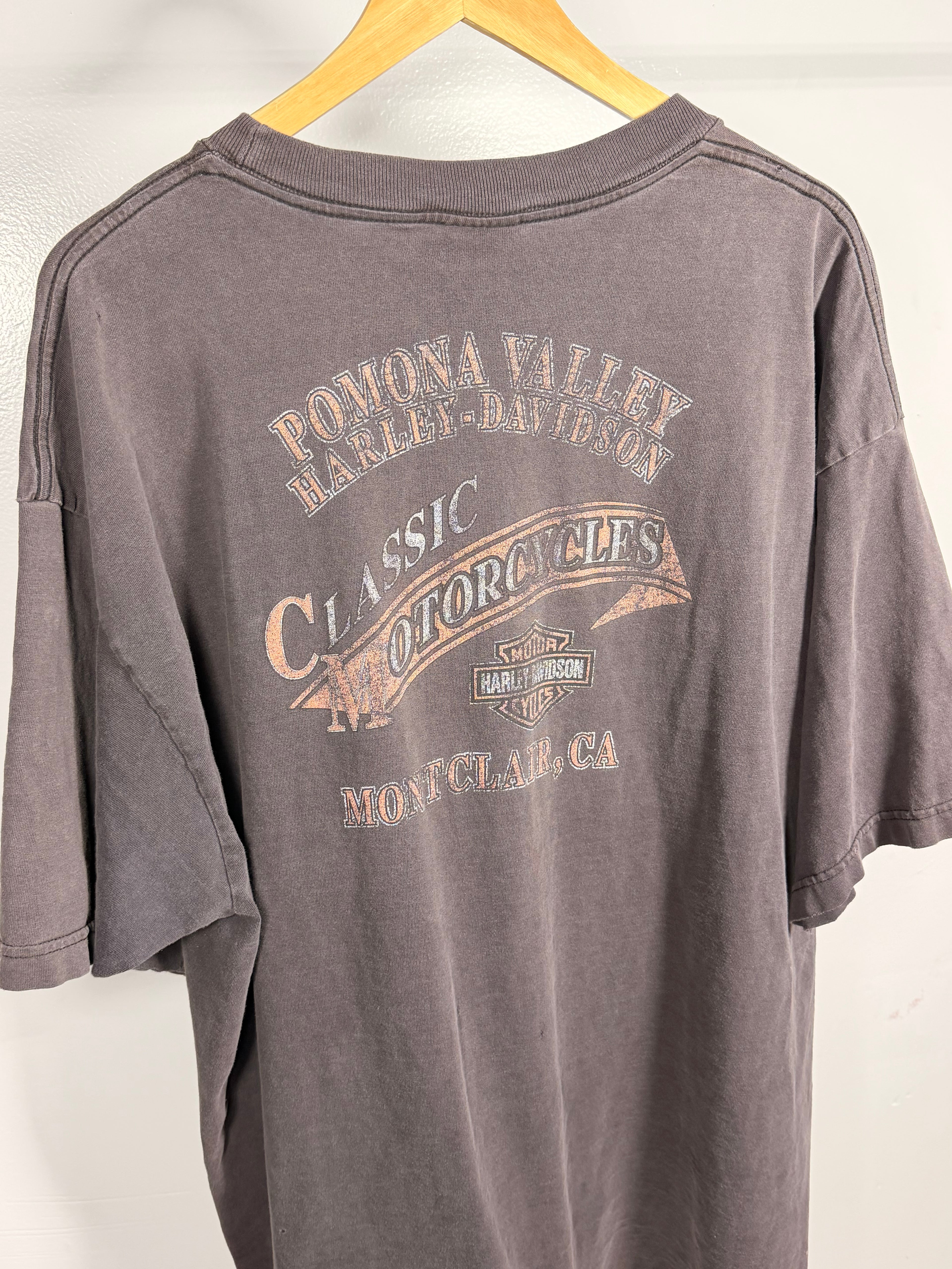 Vintage Harley Davidson Faded & Thrashed Shield T-Shirt