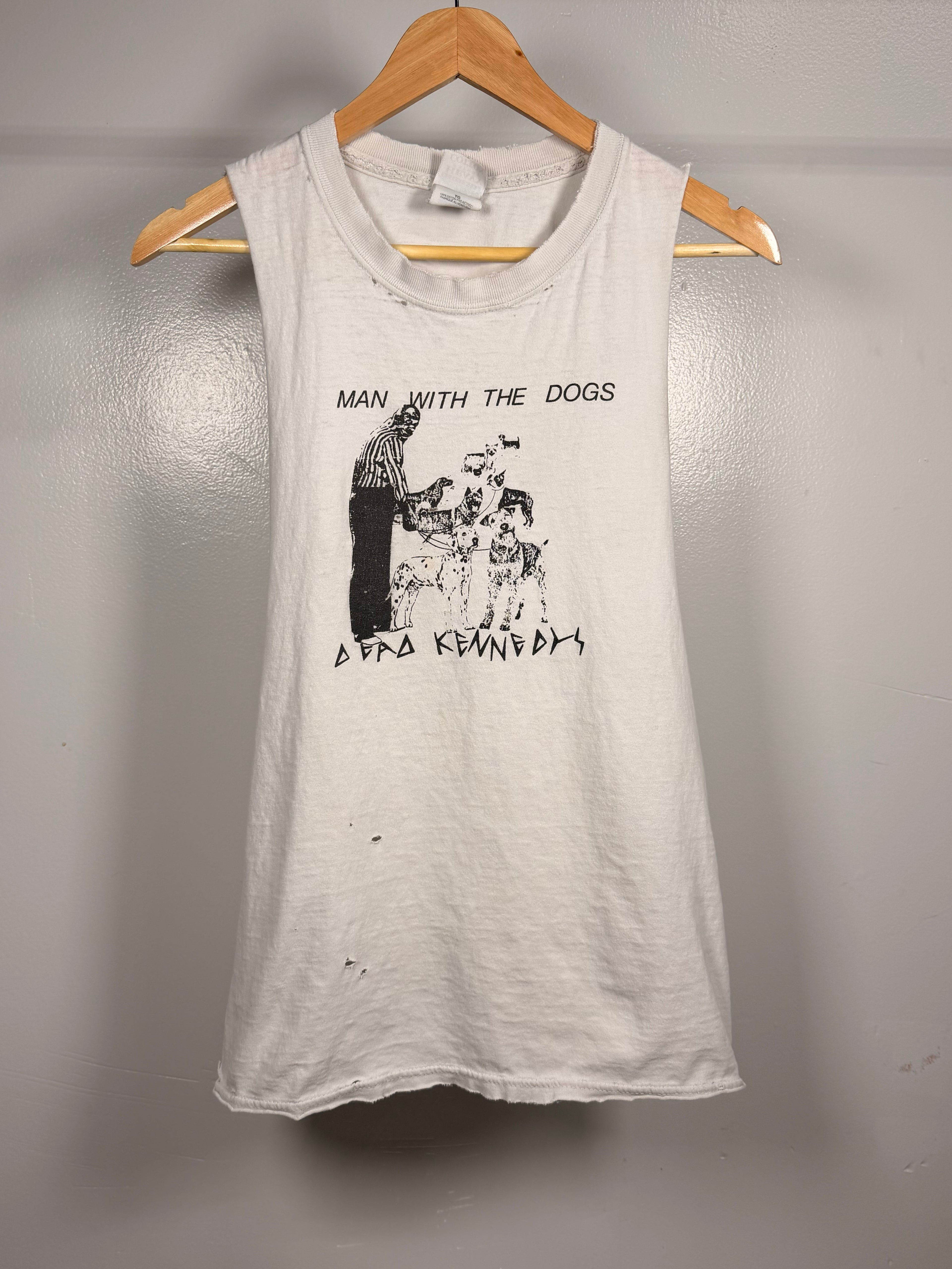 Vintage Dead Kennedys Man With The Dogs Thrashed Muscle Tank